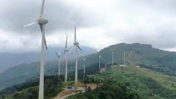 four wind farms in Costa Rica