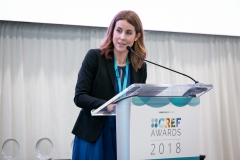 Julie Taylor, Editorial Director of New Energy Events announcing the CREF 2018 Awards