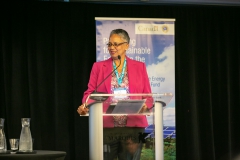 Monica La Bennett, CDB speaking at Island Resiliency Action Challenge